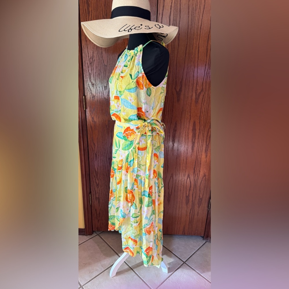 CC California Multicolor Limoncello Rayon Dress NWT - Picture 2 of 6